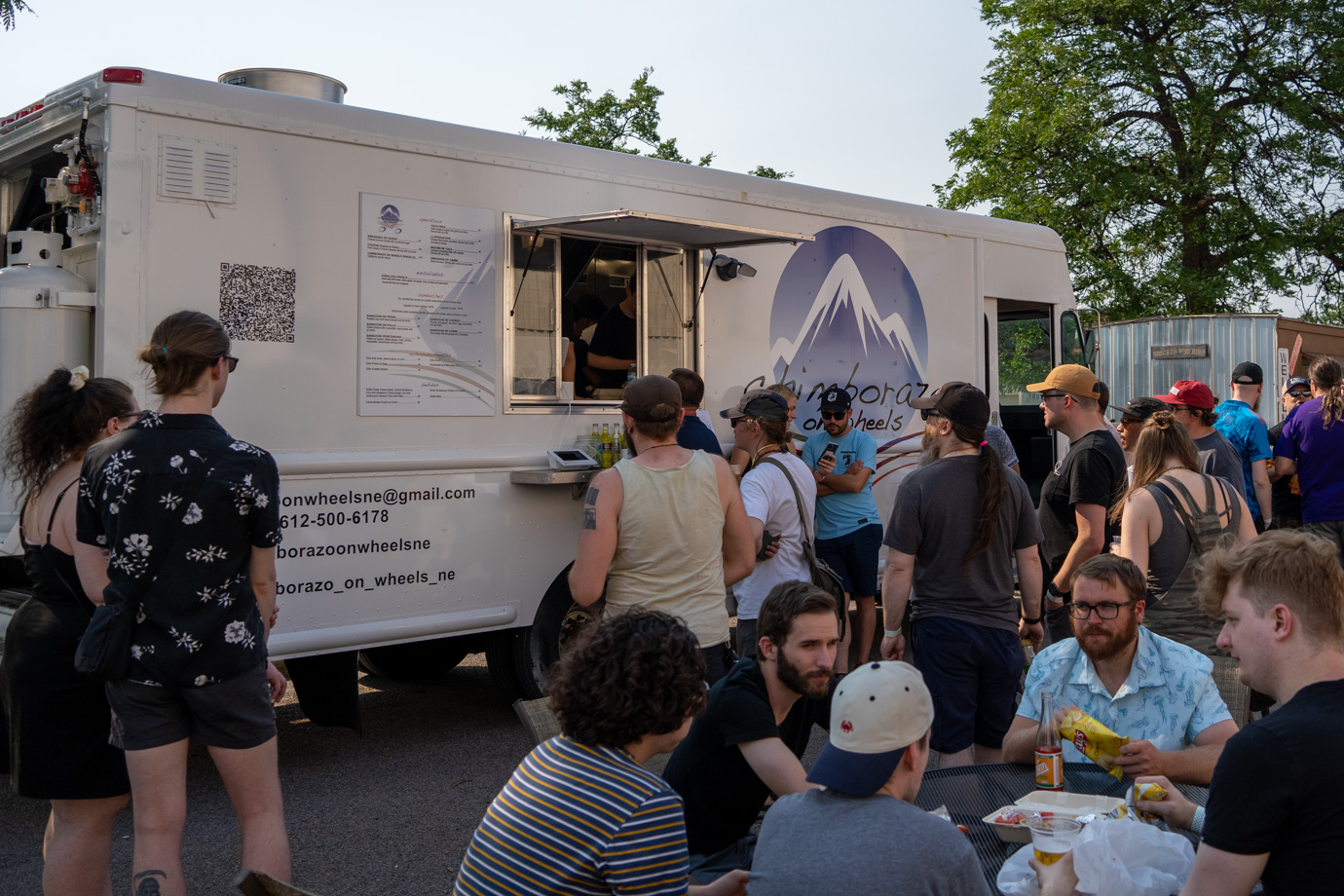 Group of Chimborazo On Wheels patrons enjoying their meals